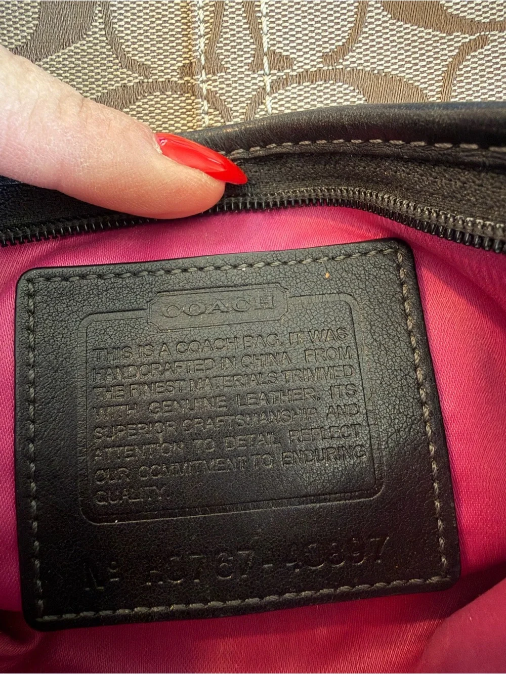 Vintage Coach Brown Monogram Crossbody Bag Y2K